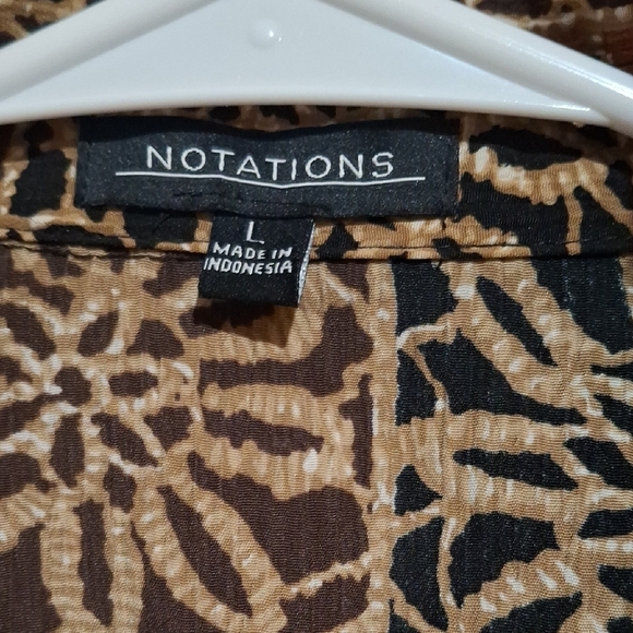 Notations Wome's Black and Brown Floral Jacket Size L - Picture 2 of 10